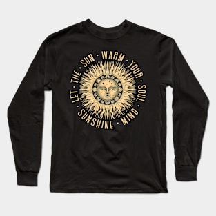 Vintage summer sun with lettering Long Sleeve T-Shirt